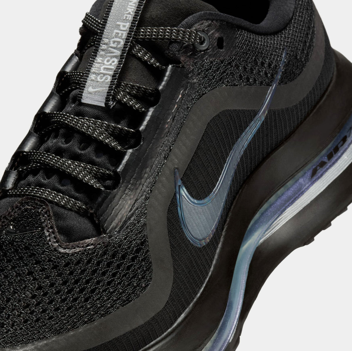 Pegasus Premium Womens Running Shoes (Black/Black/Metallic Silver)