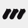 3 Pack Everyday No Show Mens Socks (Black)