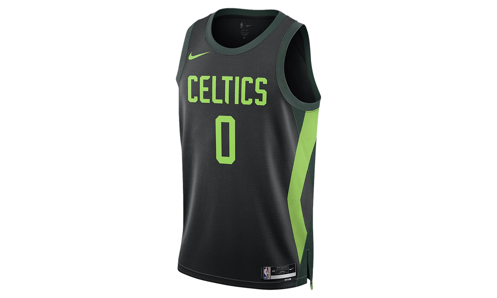 NBA JAYSON TATUM BOSTON CELTICS SWINGMAN JERSEY "Black/Pro Green/Action Green" FQ4335 011