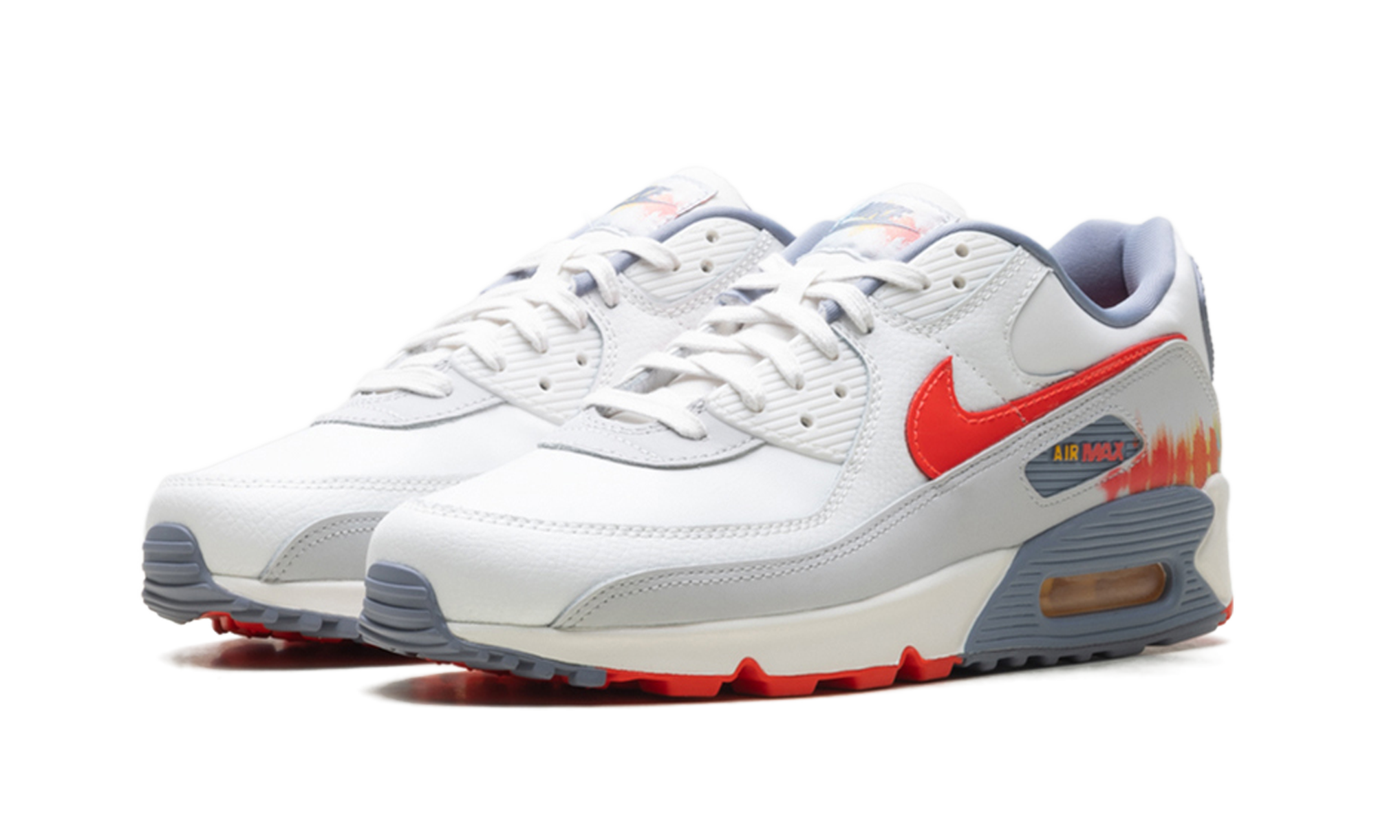 Air Max 90 Premium "Summit White Ashen Slate Pure Platinum Bright Crimson" HJ9147 121