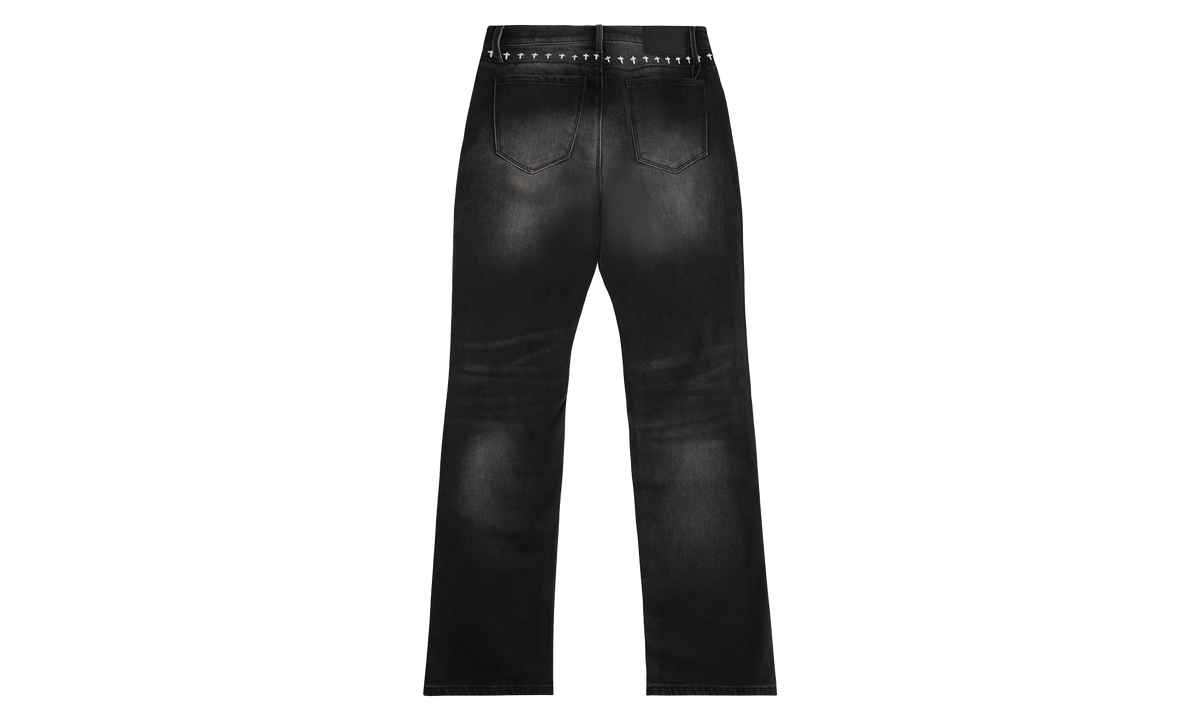 Denis Flared Distressed Denim "Black" MF24D837 B1104FDBKD