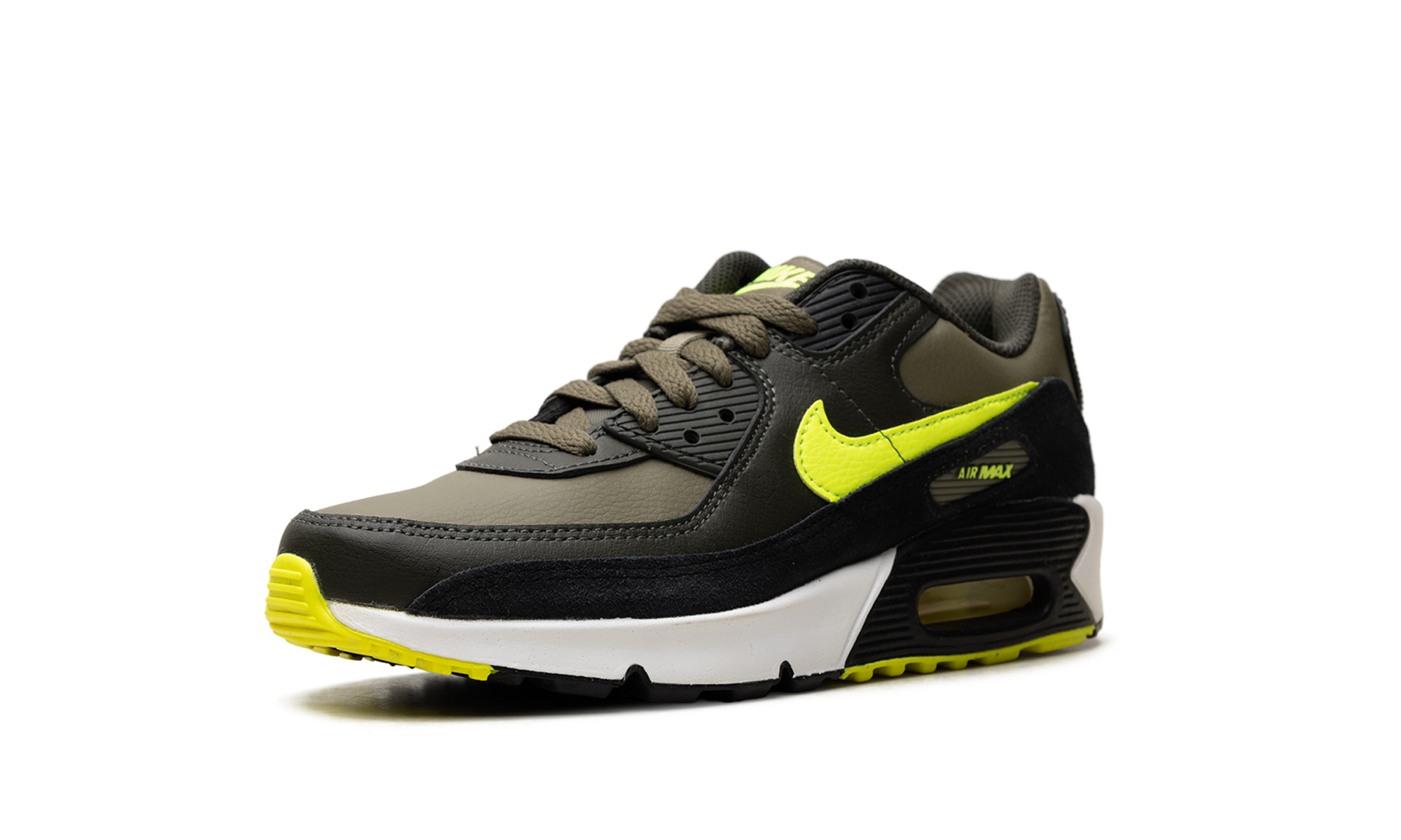 Air Max 90 Leather GS "Medium Olive Volt" DV3607 200