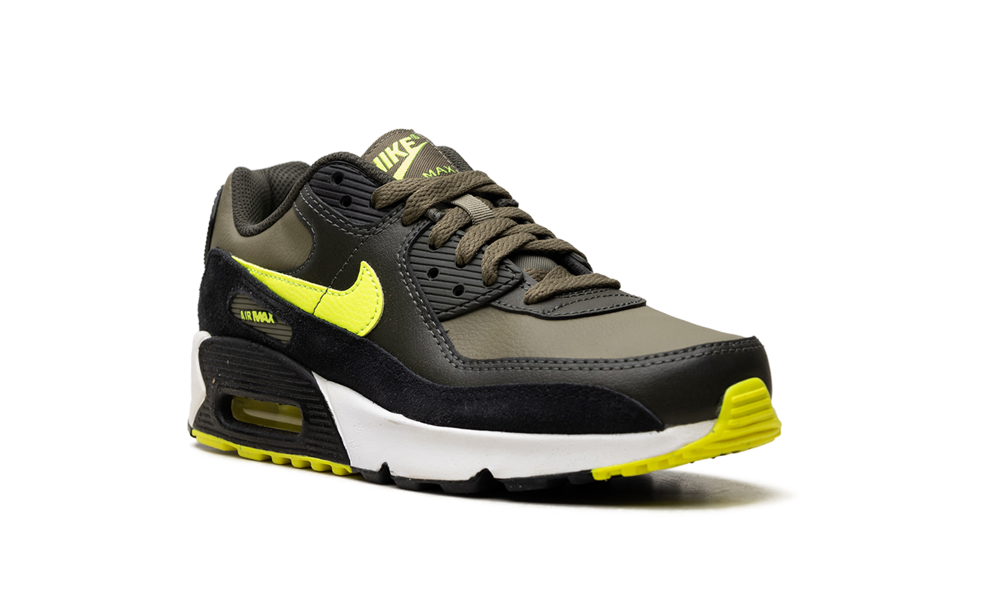 Air Max 90 Leather GS "Medium Olive Volt" DV3607 200