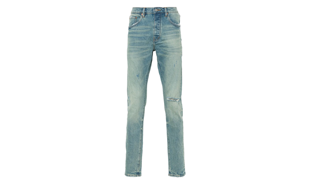 Vintage Knee Blowout Skinny Jeans "Mid Indigo" P001 VKDI324