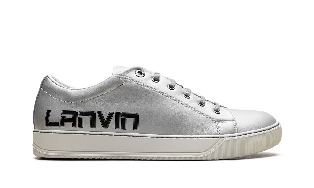 Logo Print Low-Top Sneakers "Metallic Grey" FM SKDBLO LASE A19 138